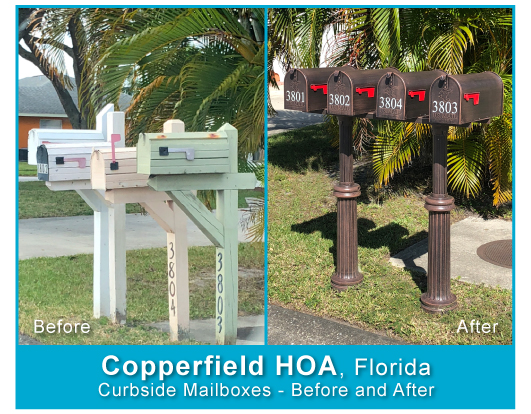 Copperfield HOA Curbside Mailboxes