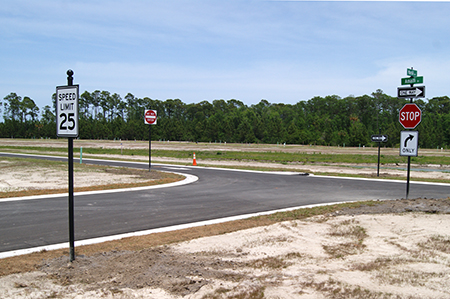 Traffic signage and mailbox installation photo