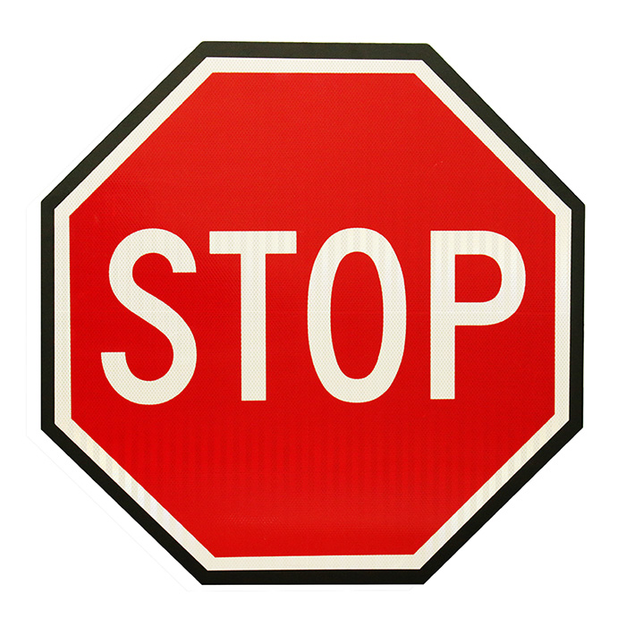 TRS-BP30SS-HI – High-Intensity Stop Sign with Backplate